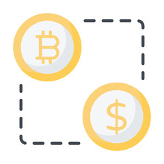 Currency Exchange Flat Icon