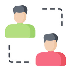 Peer To Peer Flat Icon