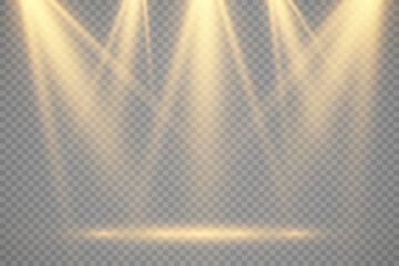 Realistic spotlights for lighting.Equipment for illumination.	
