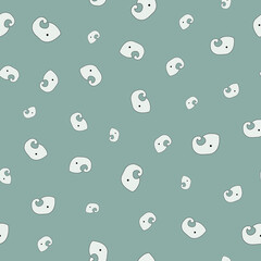 seamless repeat pattern with simple and cute elephant heads on a sage green background perfect for fabric, scrap booking, wallpaper, gift wrap projects
