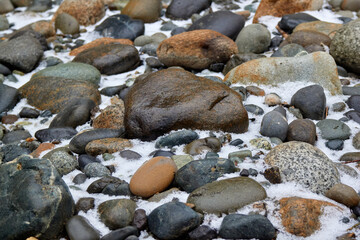 Snow Between Rocks