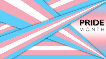 Happy Pride Month Transgender Pride Flag Background