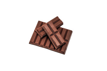 Milk chocolate on white background
