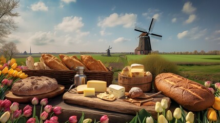 Divine Delights of Dutch Cuisine - obrazy, fototapety, plakaty