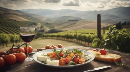 Fotobehang Feast under the Tuscan Sun © VisualMarketplace