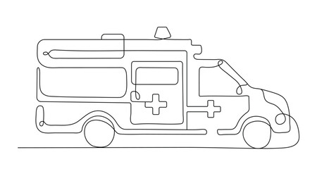 Hospital ambulance line © Aleksey