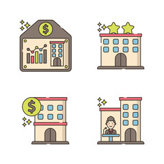 Hotel Management icons Vector, Universal Business Icons 