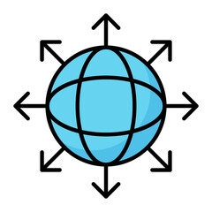 Network Line Color Icon