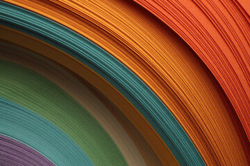 Color strip wave paper. Abstract  rainbow texture background.