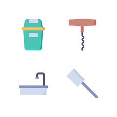 kitchen flat icon logo design inspiration