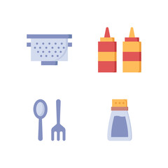 kitchen flat icon logo design inspiration