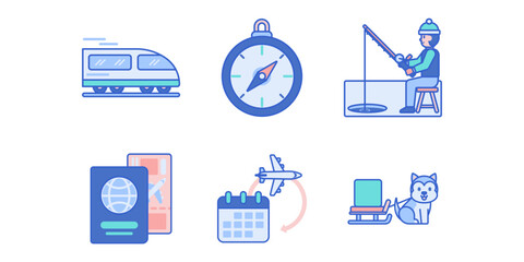 Winter travel logo design inspiration