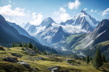 Lake in the Mountains | Majestic Peaks and Pristine Waters | AI Generative