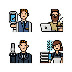 Occupation icon logo design inspiration