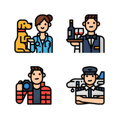 Occupation icon logo design inspiration