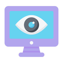 CCTV Monitor Flat Icon