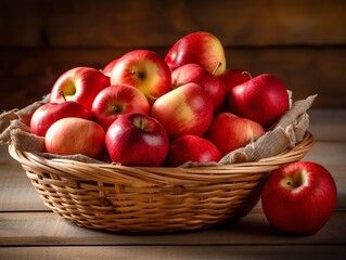 Fototapeta na wymiar Organic Ripe Apples: Sweet Freshness