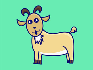 Sacrificial Animal Vector Cartoon Character with Kawai Style
