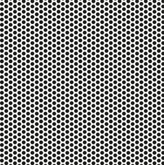 Seamless abstract geometric vector texture in the form of small black circles on a white background