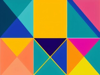 abstract background with geometric patterns and vibrant colors, Generated Ai 