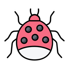 Bug Line Color Icon