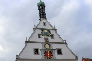 Fototapeta premium The Ratstrinkstube Clock Tower in Rothenburg Germany