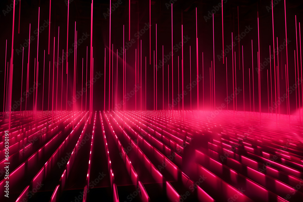 Wall mural abstract neon light arrows background. neural network ai generated art generative ai
