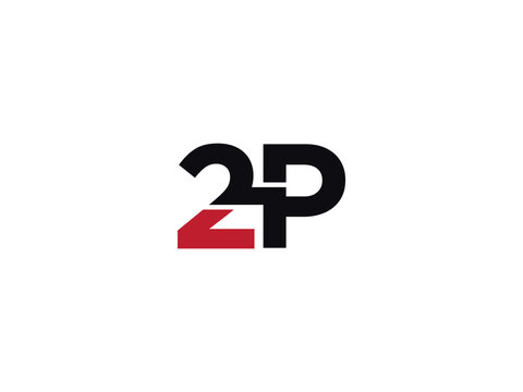 2p logo icon vector, minimalist 2p p2 number and letter logo