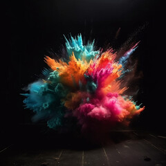Color explosion. Generative Ai Illustration