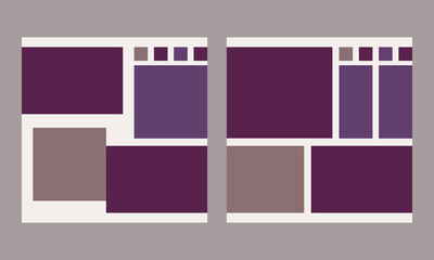 collage template, simple mood board illustration, mood board grid