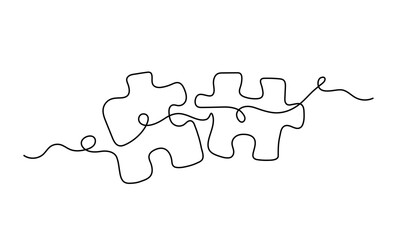 Business puzzles concept