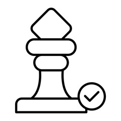 Save Strategy Thin Line Icon