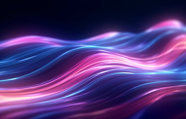 Fototapeta premium abstract futuristic background with pink blue neon wallpaper AI generative technology