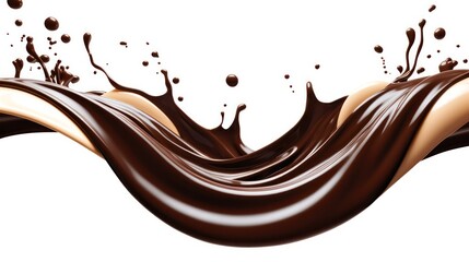 Chocolate splash on white background. chocolate Day.Generative AI