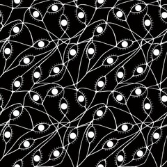 Halloween monsters seamless cartoon eyes pattern for wrapping paper and fabrics and linens and festive packaging