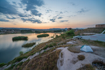 Sunrise in Lake Emre, located in the province of Afyon