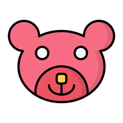 Bear Line Color Icon