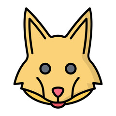 Fox Line Color Icon