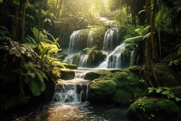 waterfall in the jungle