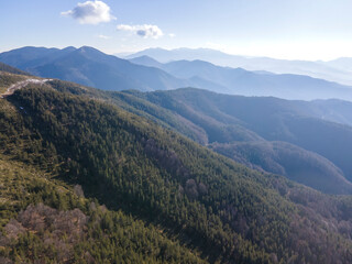 Aerial view of Pirin Mountain near Orelyak peak, Bulgaria