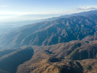 Fototapeta na wymiar Aerial view of Pirin Mountain near Orelyak peak, Bulgaria