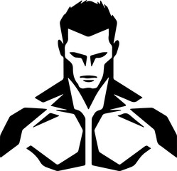 vector stylized image of body. Icon