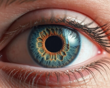 Macro Photography Colorful Human Eye