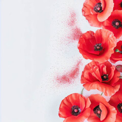Enchanting Poppy Enigma, Realistic Flower Illustration, Nature, Generative AI