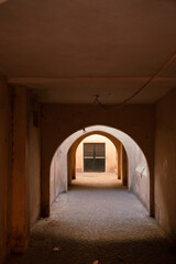 The beautiful lonely streets of  the Marrakech Medina in Morocco