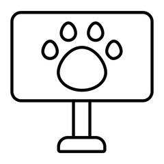 Animal Board Thin Line Icon
