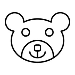 Bear Thin Line Icon