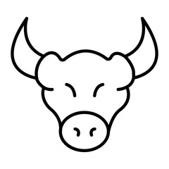 Buffalo Thin Line Icon