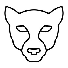 Panther Thin Line Icon