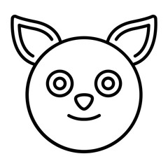 Obraz premium Quoll Thin Line Icon